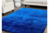 Blue area Rugs for Sale Shop Shag solid Electric Blue area Rug 5 X 7 On Sale