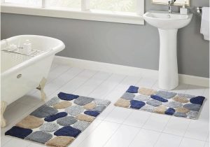 Blue Bath Rug Sets Chesapeake Merchandising Pebbles Blue Sienna 24 In. X 40 In …