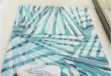 Blue Bath towels and Rugs Eden Bath Mat by Abyss & Habidecor Teal Geometric Design