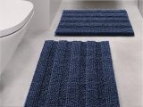 Blue Bathroom Rugs Amazon Ciicool Navy Blue Bathroom Rugs and Mats Sets 2 Piece, Chenille Grey Bath Rugs Set Super Absorbent Bathroom Floor Mat, Machine Washable Non-slip Bath …