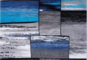 Blue Black and Grey Rug Copper Grey Turquoise area Rug