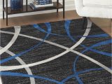 Blue Black Gray area Rug Jenue Black Gray Blue Rug