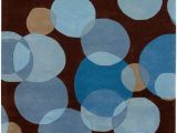 Blue Brown Circle area Rug Osteen Brown Blue area Rug