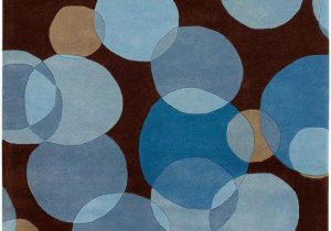 Blue Brown Circle area Rug Osteen Brown Blue area Rug