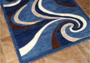 Blue Brown Rug Contemporary Modern area Rug Contemporary Blue Brown Abstract Americana