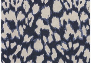 Blue Cheetah Print Rug A Contemporary Take On Animal Print This Dark Navy Wool and