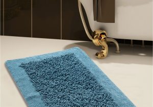 Blue Chenille Bath Rug Bath Rug Cotton and Chenille 34×21 In Anti Skid Blue Long Noodle Loops