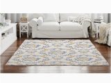 Blue Farmhouse area Rug French Country Rugs Dainty Flower Damask area Rug Off White – Etsy.de