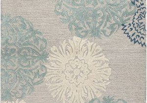 Blue Gray and Beige area Rug Rizzy Home Dimensions Collection Wool area Rug 5 X 8 Blue Gray Rust Blue Medallion