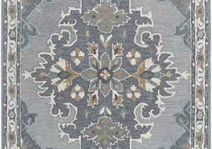 Blue Gray and Brown area Rug Rizzy Home Resonant Collection Wool area Rug 8 X 10 Gray Light Gray Dark Beige Blue Gray Central Medallion