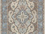 Blue Gray and Tan area Rug Amazon Rizzy Home Valintino Collection Wool area Rug 5