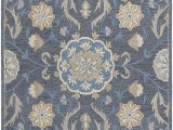 Blue Gray and Tan area Rug Rizzy Home Resonant Collection Wool area Rug 9 X 12 Dark Gray Blue Gray Tan Coco Gray Floral