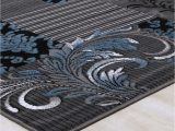 Blue Gray Black Rug Blue Gray Silver Black Abstract area Rug Modernpatchwork Pattern …