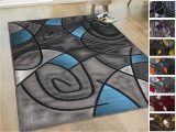Blue Gray Black Rug Rug 8×10 area Rug Blue Grey Black Abstract Modern 5×7 Rugs Carpet …