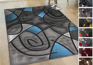 Blue Gray Black Rug Rug 8×10 area Rug Blue Grey Black Abstract Modern 5×7 Rugs Carpet …