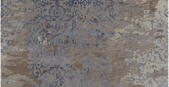 Blue Gray Brown area Rug Rupec Collection Hand Tufted area Rug In Grey Blue & Brown