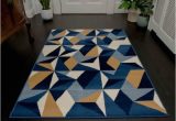 Blue Gray Geometric Rug Blue Grey Modern Geometric Living Room Rugs – Milan