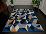 Blue Gray Geometric Rug Blue Grey Modern Geometric Living Room Rugs – Milan