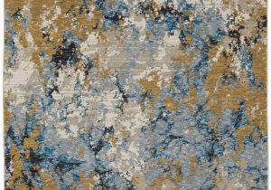 Blue Gray Gold Rug oriental Weavers Evolution 980a area Rugs