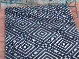 Blue Gray Outdoor Rug Geometric Blue Gray High Traffic Stain Resistant Indoor