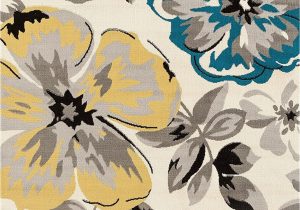 Blue Gray Yellow area Rug Floral Gray Grey Yellow Blue area Rug – Modern Rugs and Decor
