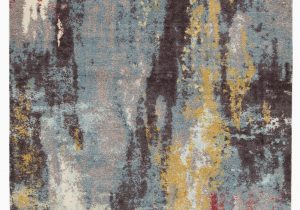 Blue Gray Yellow area Rug Groce Abstract Blue Gray Yellow area Rug