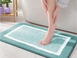 Blue Green Bathroom Rugs Color G Bathroom Rug Mat, Ultra soft and Water Absorbent Bath Rug, Bath Carpet, Machine Wash/dry, for Tub, Shower, and Bath Room (16″x24″,green and …