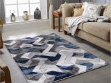 Blue Grey and White Rug Cassie-mai Dhurrie Navy Blue/grey Rug
