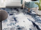 Blue Grey and White Rug Pin On Walk All Over Me
