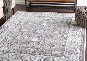 Blue Grey and White Rug Safira Blue & Grey Traditional area Rug – 7’10” X 10’3″