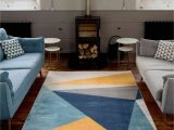 Blue Grey and Yellow Rug Blue Yellow Pastel Abstract Large Living Room Rugs – Oscar