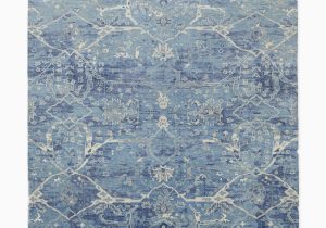 Blue Hand Knotted Wool Rug Amelia Hand Knotted Rug