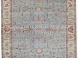 Blue Ivory area Rug Exquisite Rugs Serapi Hand Knotted 3335 Light Blue Ivory area Rug