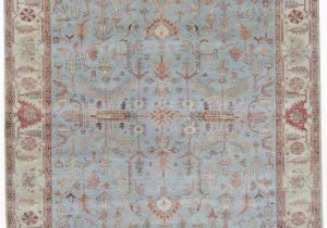 Blue Ivory area Rug Exquisite Rugs Serapi Hand Knotted 3335 Light Blue Ivory area Rug