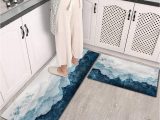 Blue Kitchen Rug Set ð°kaufe Schwarzer Marmor Abstrakter KÃ¼chenboden Teppich Teppich …