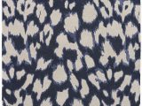Blue Leopard Print Rug A Contemporary Take On Animal Print This Dark Navy Wool and