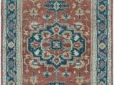 Blue oriental Rug Runner Runner oriental Hand Knotted Wool Red Blue area Rug