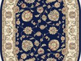 Blue Oval area Rugs Dynamic Rugs Ancient Garden Blue Ivory Classic Oval area Rug