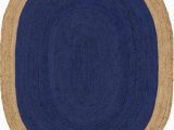 Blue Oval area Rugs Navy Blue 8 X 10 Braided Jute Oval Rug Affiliate Blue