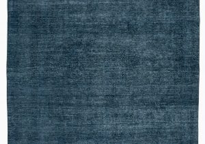 Blue Overdyed area Rug 8×13 Blue oriental Wool area Rug 2291
