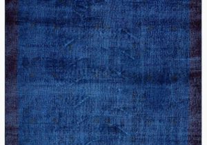 Blue Overdyed area Rug Blue Over Dyed Turkish Vintage Rug 5 8" X 9 8" 68 In X