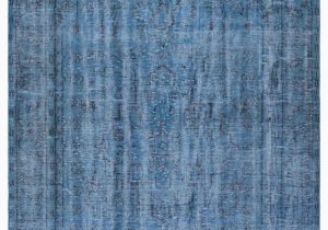 Blue Overdyed area Rug Blue Over Dyed Turkish Vintage Rug 6 X 9 8" 72 In X 116