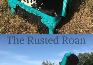 Blue Roan Cowhide Rug Upholstered Furniture Western Cowhide Cowgirl Custom