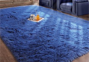 Blue Rug for Boys Room Rugtuder Navy Blue soft area Rug for Bedroom Decor,8×10,fluffy Rugs,shag Carpet for Living Room,large Rug,plush Fuzzy Rug for Girls Boys Room,shaggy …
