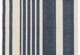 Blue Stripe Cotton Rug Portland Striped Handmade Flatweave Cotton Dark Blue area Rug