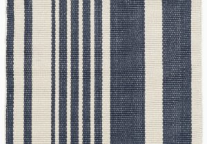 Blue Stripe Cotton Rug Portland Striped Handmade Flatweave Cotton Dark Blue area Rug