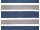 Blue Striped Wool Rug Hyannis Hand Loomed Wool Rug
