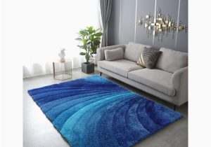 Blue Swirl area Rug Amazing Rugs 3d Shaggy 8 X 11 Two tone Blue Swirl Indoor solid …