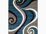 Blue Swirl area Rug Summit Navy Blue Swirl area Rug (2′ X 3′)