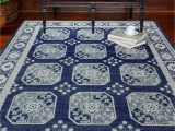 Blue Transitional area Rugs Nancy Rug Color Dark Blue Size 3 6" X 5 6